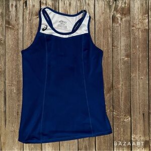 Asics women’s activewear top Blue & White M
